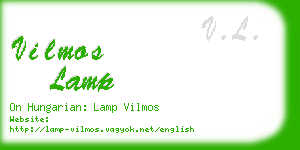 vilmos lamp business card